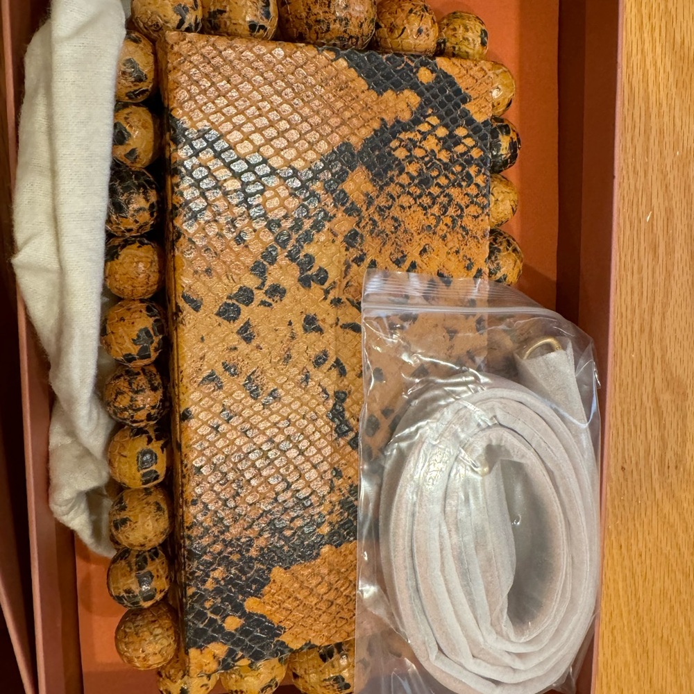 Cult Gaia Orange Clutch with Removable Crossbody Strap - Picture 3 of 3